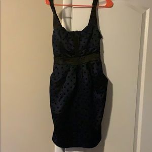 Cute blue and black polka dot dress